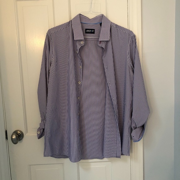 MOVE Performance Wear Mens Button Down Top - Picture 2 of 4